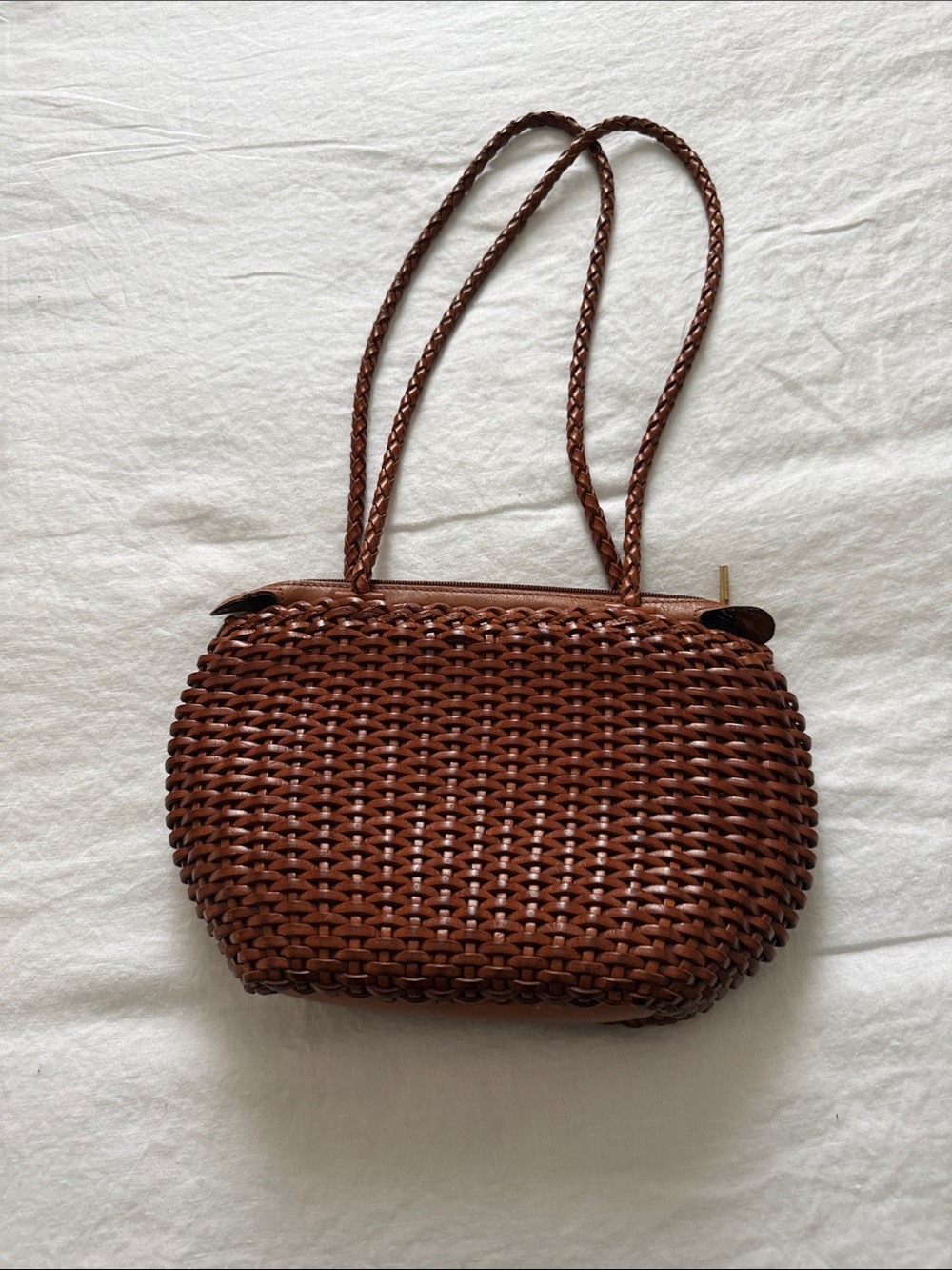 Ellepi Italian leather basketweave handbag